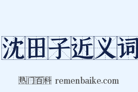沈田子近义词是什么意思的图片
